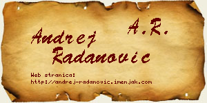 Andrej Radanović vizit kartica